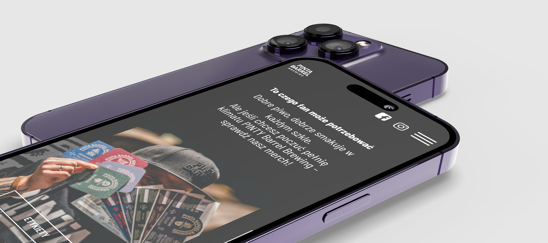 Prezentacja realizacji strony internetowej Pinta Barrel Brewing