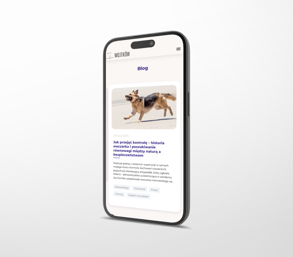 Widoki mobilne platformy edukacyjnej Wojtków Szkolenia